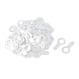 sourcing map M6.2 Lug Plate Solder Ring Terminal Connector Crimp Silver Tone 100pcs