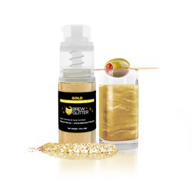 Brew Glitter - Gold Edible Drink Glitter Mini Spray Pump (4g 1x Pump) for Beer, Cocktails, Mocktails and Other Beverages