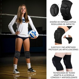Rodilleras Voleibol,1 par Rodilleras Deportivas Espuma Gruesa