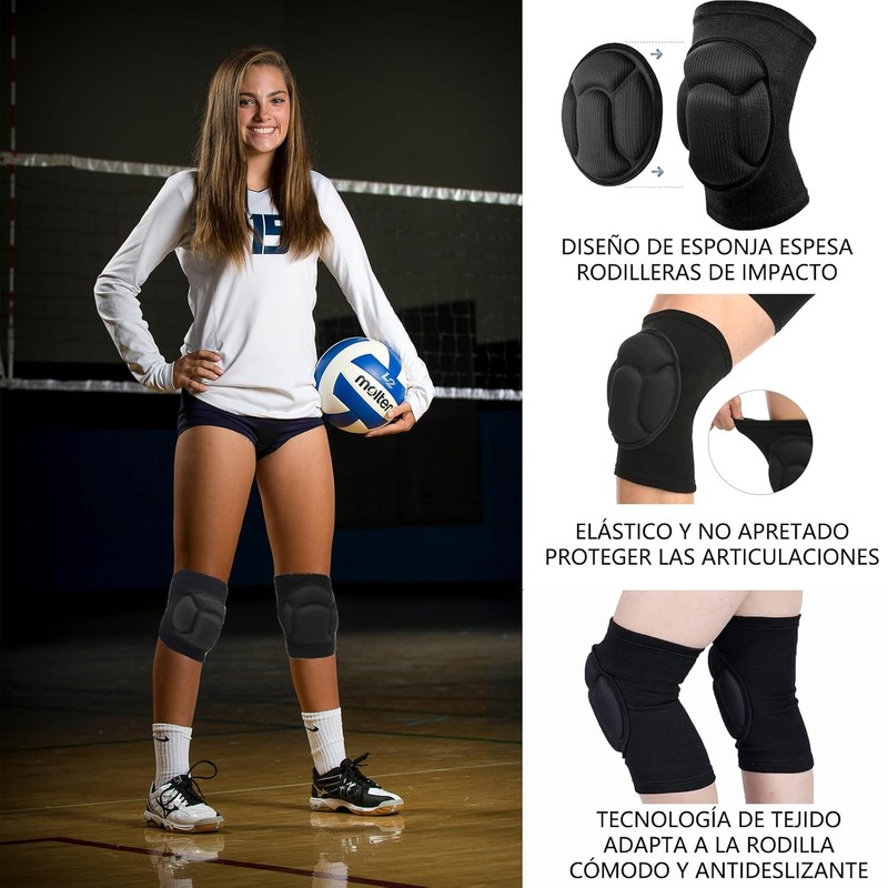 Rodilleras Voleibol,1 par Rodilleras Deportivas Espuma Gruesa