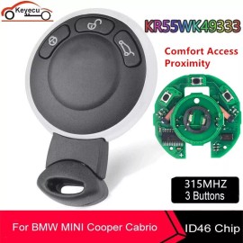 KEYECU For 2006-2014 Mini Cooper Comfort Access Smart Remote Key FOB 3Button 315 MHz