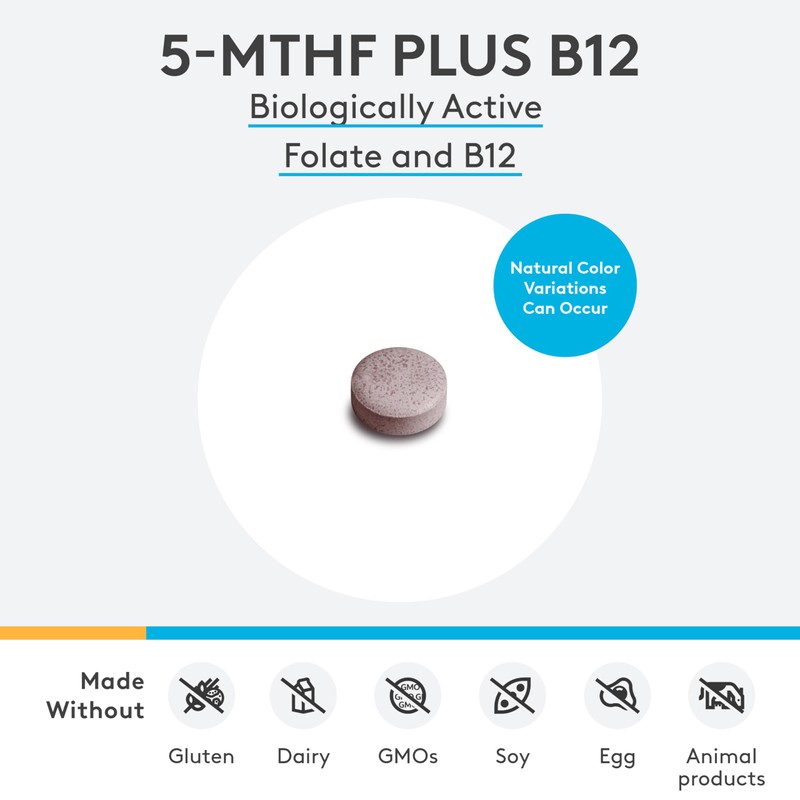 XYMOGEN 5-MTHF Plus B12 - Biologically Active Folate + Methyl