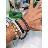 RAYON Top! 3A FLUORITE Sphere & Column bead bracelet for