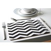 Premier Housewares 1203624 Chevron Placemats - Set of 4, Black/White,