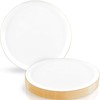 Blue Sky Edge Collection White Gold Rim Plastic Plates 6.3"