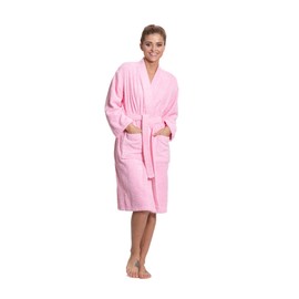 Turkuoise Soft & Absorbent Towel Robe, 100% Cotton Turkish Terry Cloth Kimono Bathrobes for Women