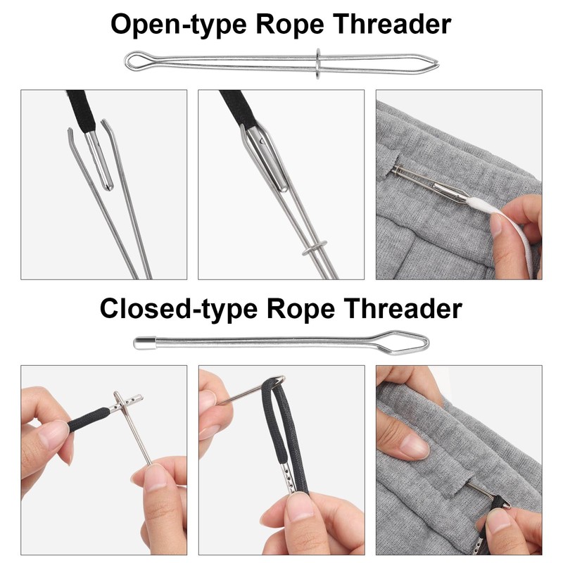 Drawstring Threader Tool,Sewing Loop Turner for Fabric Belt Shoulder Straps,