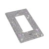 Silver Bling Rhinestones Single Rocker Switch Light Switch Cover Plates