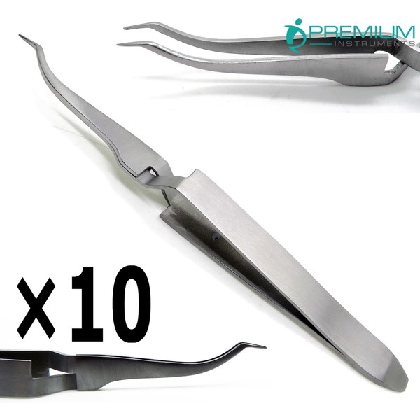 10× Dental Buccal Tube De Bonding Tweezers 5.5" Bracket Placement Reverse Action Narrow End Forcep Pliers Orthodontics Instruments