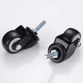 Mioni M8x25mm 4 pieces load-bearing 240kg PU rotating caster trolley furniture caster replacement (Without brake casters)