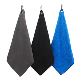 SYEYCW 3 Pcs Golf Towels, Microfiber Fabric Multifunction Towels for Golf Bags, Absorbent Cleaning with Heavy Duty Carabiner Clip, for Golf Bags Golf Course Exercise Gym Outdoor Yoga Men Women