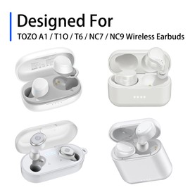 NANLANFAN Replacement Foam Ear Tips for TOZO A1 / T10 / T6 / NC7 / NC9 Wireless Earbuds, Ultimate Comfort, 3 Pairs (S/M/L, Gray)