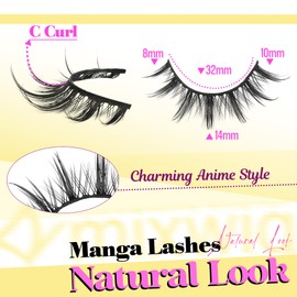 Manga False Eyelashes Natural Look False Eyelashes