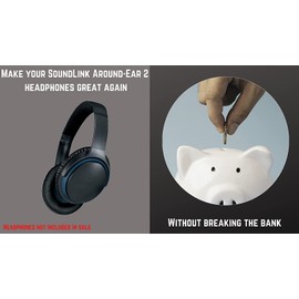 AHG SoundLink AE2 Ear Pads and SoundLink AE2 Headband pad Cushion Compatible with Bose SoundLink Around-Ear 2 / Bose Soundlink AE2 Headphones (Black). Premium PU Leather | Extra thick FlexiSoft Foam