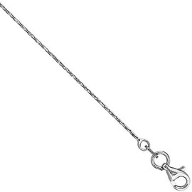 SA Chains 1mm sterling silver 925 Italian Cardano chain necklace bracelet anklet with lobster claw clasp - inch 7.5"/19cm