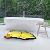 Drydiet Yellow Duck Bath Mat Microfiber Shower Bathroom Rug Non