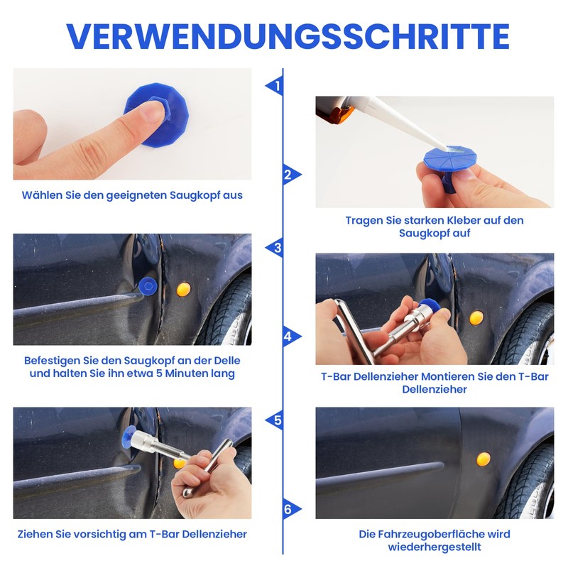 Car Dent Repair Kit, Dent Repair Kit with 18 Suction