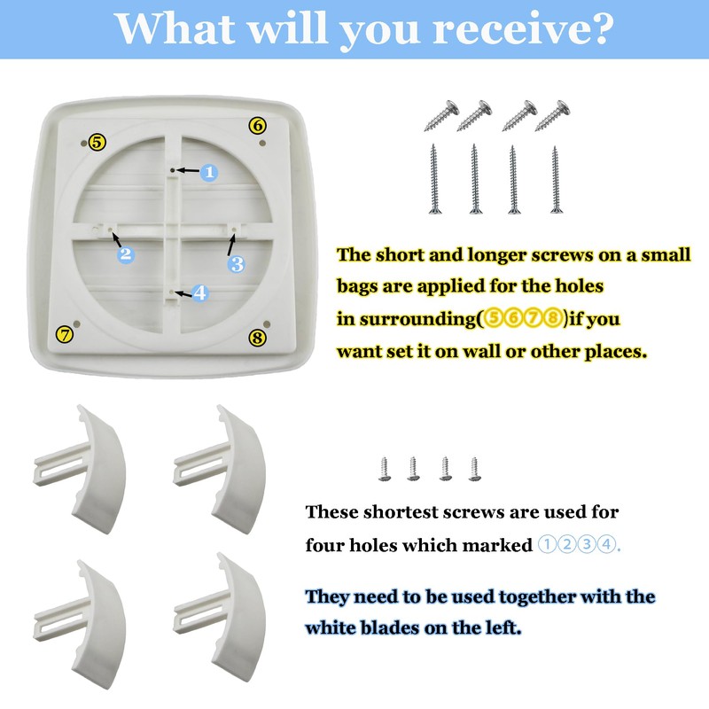 Amonk Adjustable Dryer Vent Cover Outside 4'' to 5'' to