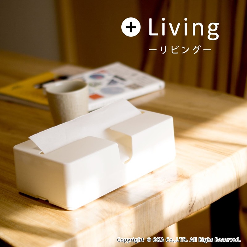 OKA Easy to Remove Paper Towel Case Pick (White) (Tissue,