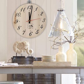 Raguso 8 Inch Sauna Wooden Clock Sauna Timer Clock Decorative Round Wall Clock Sauna Accessories for Sauna Room Home Living Room Decoration