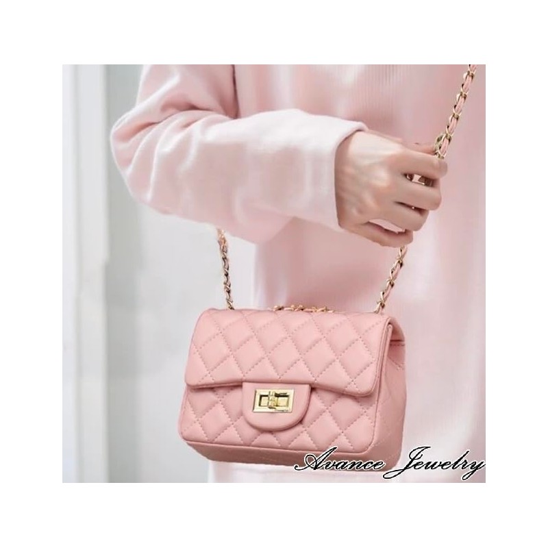 AVANCE Chain Bag, Cross-body, Shoulder Hanging, Black, Beige, Pink, White,