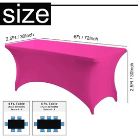 Mienocol Spandex Tablecloths Stretchy Rectangle Washable Universal Patio Kitchen Event Wedding Cocktail Bar Exhibition Banquet Party