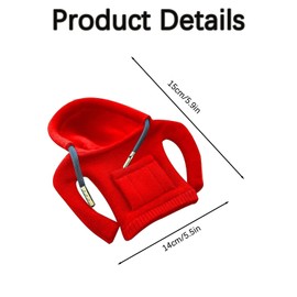 Gear Stick Hoodie, Gear Stick Cover, Gear Lever Cover, Gear Stick Hoodie Cover, Hoodie for Gear Stick, Gear Knob Hoodie, Gear Lever Hoodie, Hoodie Gear Stick Cover for Universal Gear Shifter (Red)