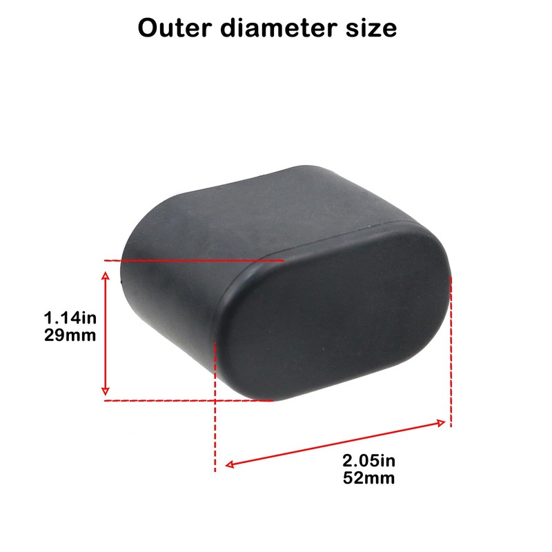 Geesatis 8 Pcs Oval Chair Leg Cap Flexible Furniture Pad