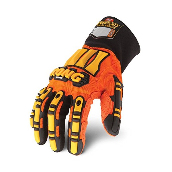 Ironclad KONG SDX2-06-XXL Original Oil & Gas Safety Impact Gloves, XX-Large, Orange