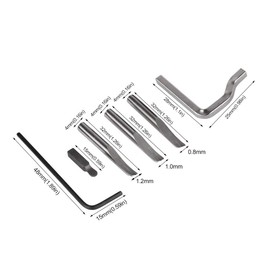 GeKLok Leather Groover Tools, 7 In 1Adjustable Sewing Stitching Beginner Leather Groover Edger DIY Craft Tool for Punching, Grooving, Edge Trimming on Belts, Purses, Handbags(size:1.1x0.98inch)