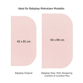 Laleni Premium fitted sheets for the rollaway bed, breathable fitted sheet, 100% cotton (150 g/m²), Oeko-Tex 100 certified, 50 x 89 x 10 cm, rose