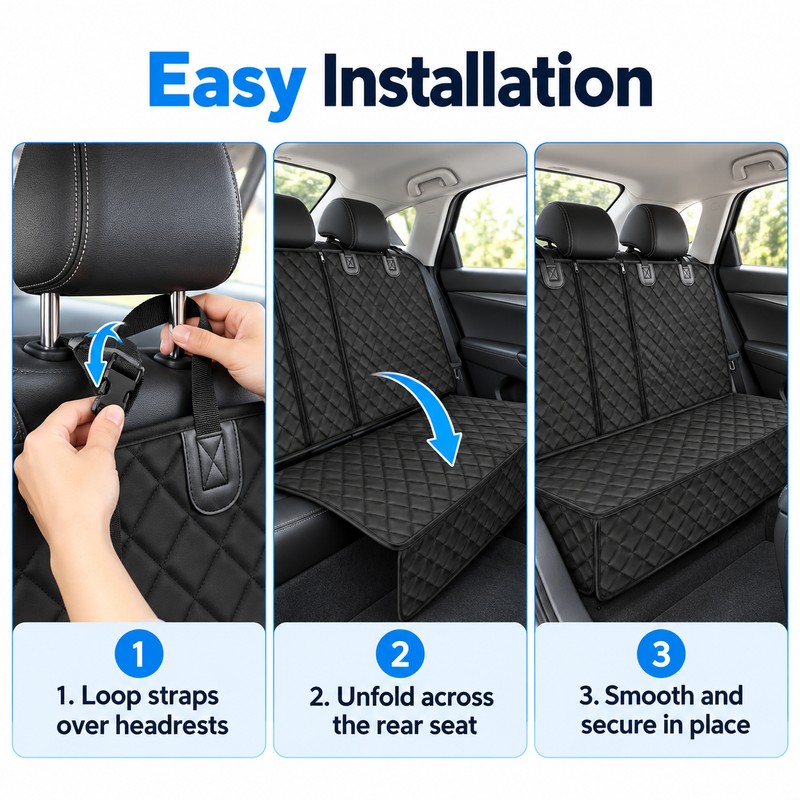 Waterproof Dog Car Seat Cover for Back Seat Protection –
