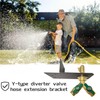 YOEXON Garden Faucet Splitter, Y-Type Diverter Valve + Hose Extension