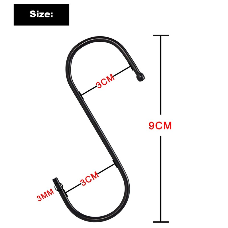10 PCS Heavy Duty S Hooks Shaped Hooks Stainless Steel