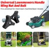 2 Stück Universal-Rasenmähergriff Rasenmäher Flügelmutter Schraube Bolzen Dreieck Griff Knauf