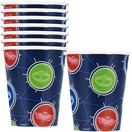 Unique Industries Pj Masks Party Multicolor Disposable Paper Cups - 9oz (8 Ct) | Fun & Eco-Friendly Party Drinkware for Kids - Perfect for Celebrations