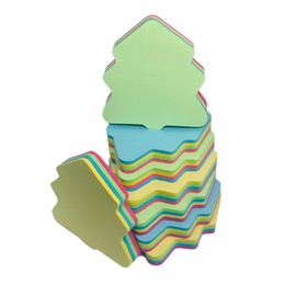 GUMTAPE Tree Shape Sticky Notes 76 mm x 76mm, 8 Pads of 100 Sheets/Pad, Rainbow MixColor Sticky Notes 11508/08. Cute Mixed Colour for Office/Home/Kitchen/Baking/School(8 Pads)