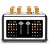 4 Slice Toaster Touch Screen, Stainless Steel Toasters Digital Timer,