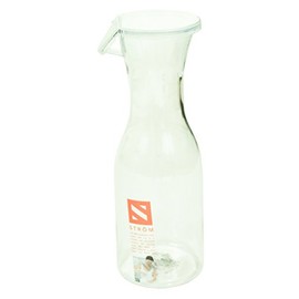 BPA Free Clear Plastic Water Juice Carafe Serving Bottle Jug With Lid Choice of Sizes (Large - 1183ml - 40oz)
