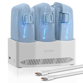 LKTOP 65W Flip Parallel Charging Hub for DJI Flip Drone Battery Charger Accessories, Super Fast USB-C Power Adapter, Storage Fast Full Charging Mode (Charge 3 Batteries Simultaneously: 77min)