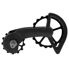 Metal and Ceramic Uncoated Bicycle Pulley Rear Derailleur Guide Wheel Bike Accessory(Céramique noire )