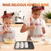 JSJMOFA Hot Dot Bun Pan, Perforated Carbon Steel Bread Loaf