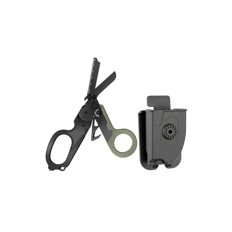 Elegital Emergency Response Shears,Stainless Steel Foldable Scissors Pliers for Outdoor