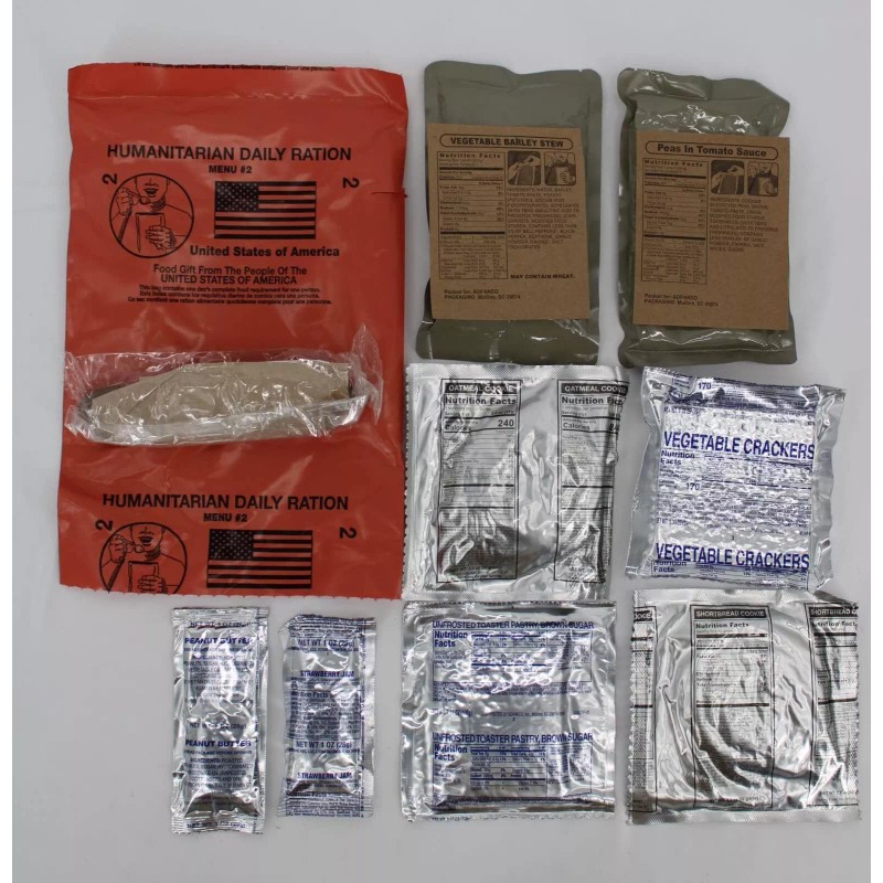 Leevax 4 Meal HUMANITARIAN DAILY RATION MRE - RANDOM MENU