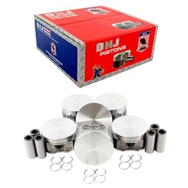 DNJ P1105 Piston Set Standard for 2002-2012 Dodge, Jeep, Mitsubishi, Ram 1500, Commander, Dakota 3.7L V6 12V SOHC 226cid