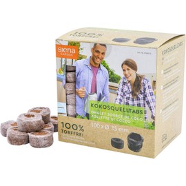 Siena Garden Coconut Source Tablets with Net Diameter 35 mm Pack of 100