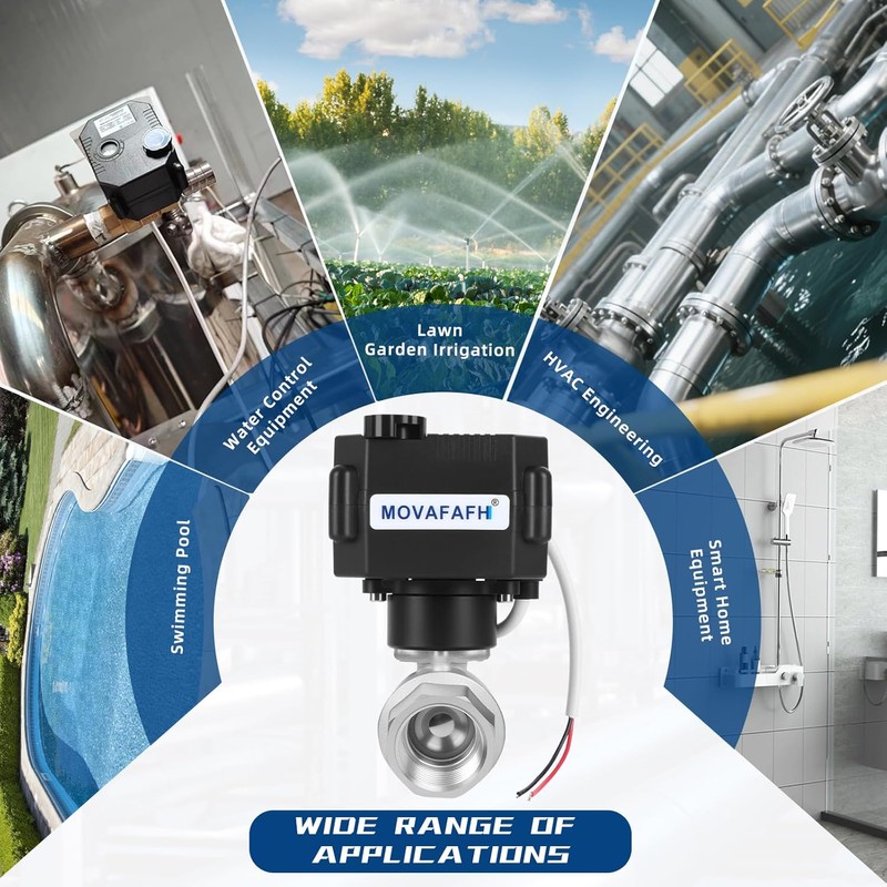 3/4" Motorized Ball Valve with Function - 9-24V DC Electric