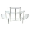 MyGift Semicircle 3 Tier Cupcake Stands, Tabletop Clear Acrylic Tiered