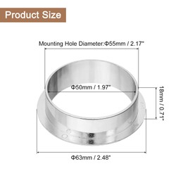 sourcing map 1 Pcs 2.17 inch (55mm) Nylon Desk Grommets, Plastic Cable Hole Cover, Wire Cord Cable Organizer for Computer Desk Cabinet, Silver