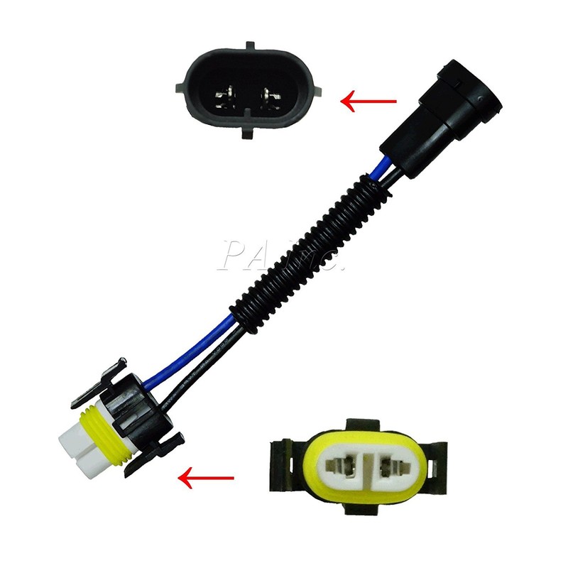 PA LED 2pcs H8 H11 CERAMIC WIRE HARNESS KIT HID